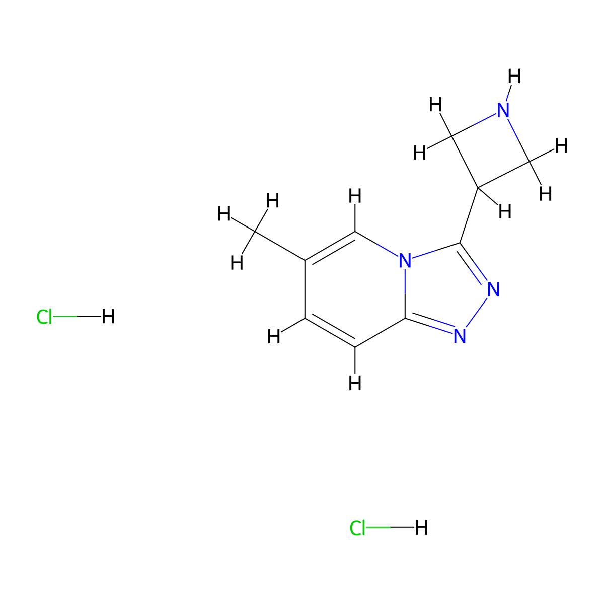 3-{6-Methyl-[1,2,4]triazolo[4,3-a]pyridin-3-yl}azetidine dihydrochloride molecular structure, CAS 2877702-55-9