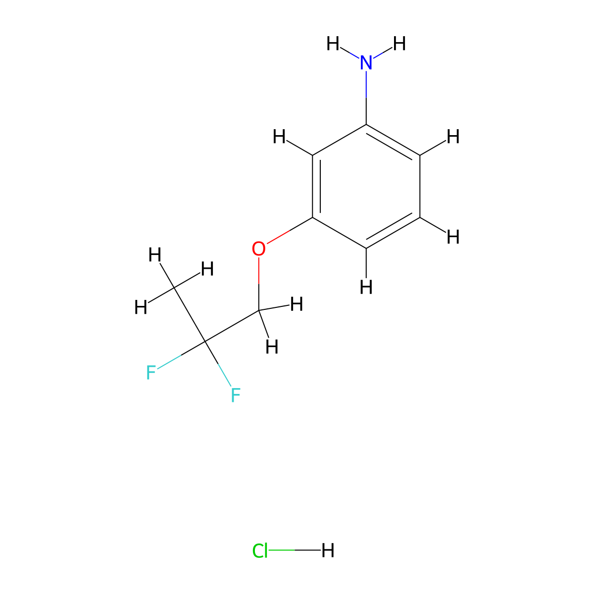 3-(2,2-Difluoropropoxy)aniline hydrochloride molecular structure, CAS 2877702-80-0