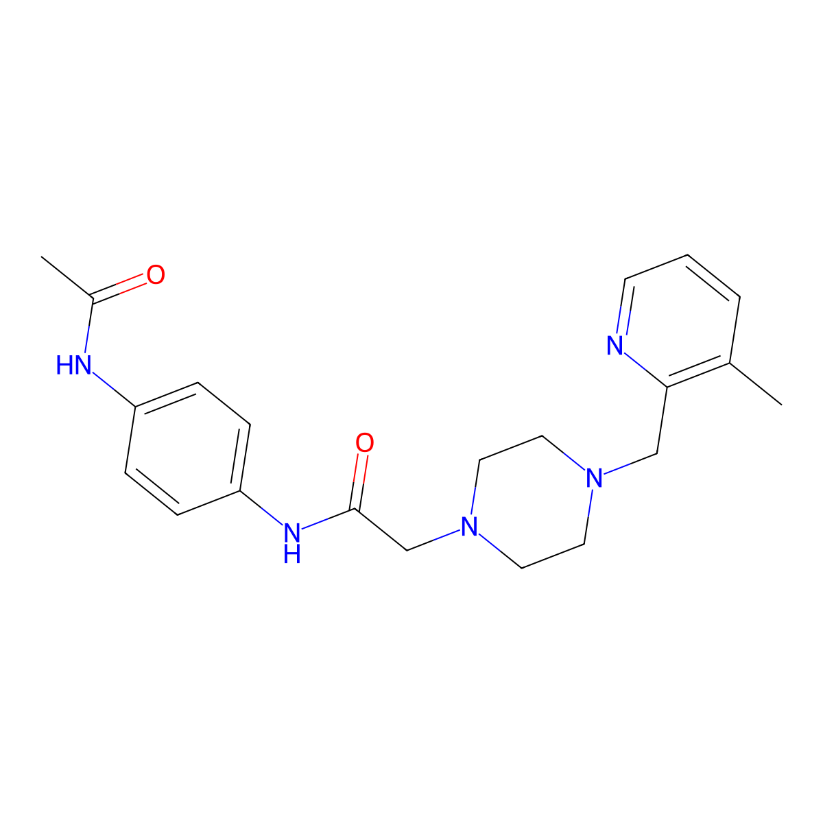 N-(4-acetamidophenyl)-2-{4-[(3-methylpyridin-2-yl)methyl]piperazin-1-yl}acetamide molecular structure, CAS 2877703-10-9