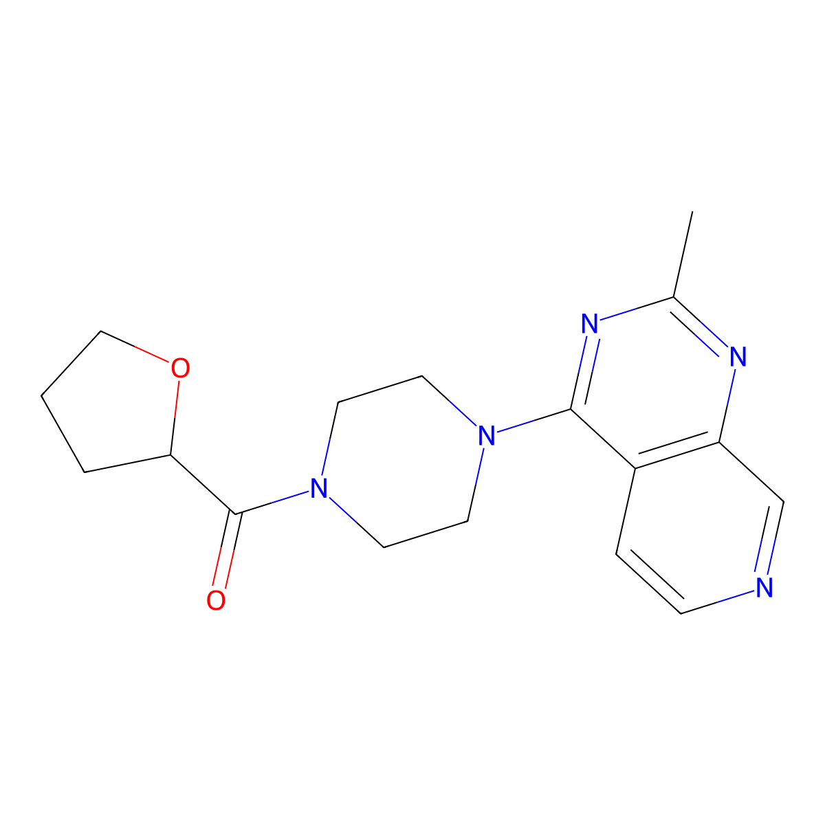 1-{2-Methylpyrido[3,4-d]pyrimidin-4-yl}-4-(oxolane-2-carbonyl)piperazine molecular structure, CAS 2877703-33-6