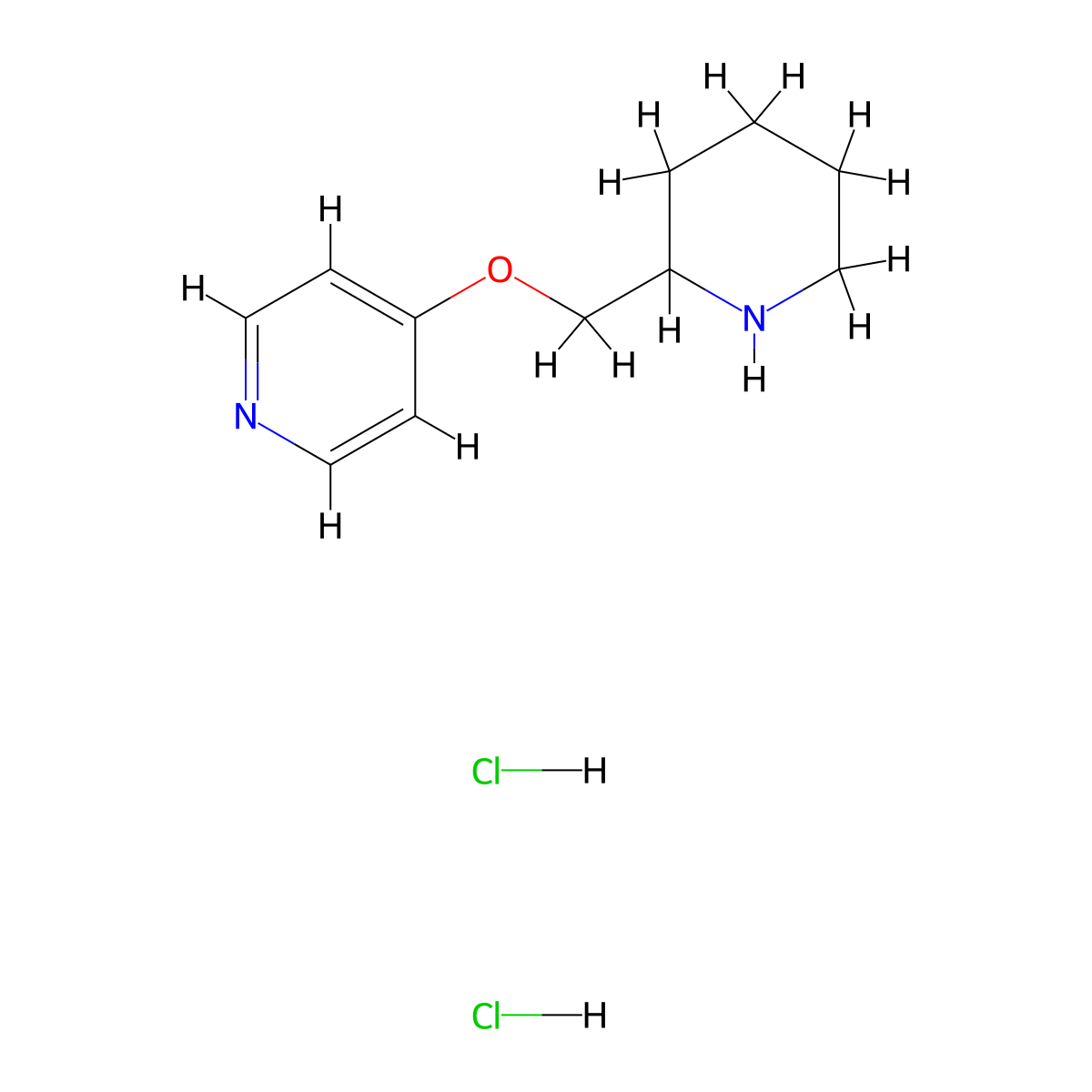 4-[(Piperidin-2-yl)methoxy]pyridine dihydrochloride molecular structure, CAS 2877705-56-9