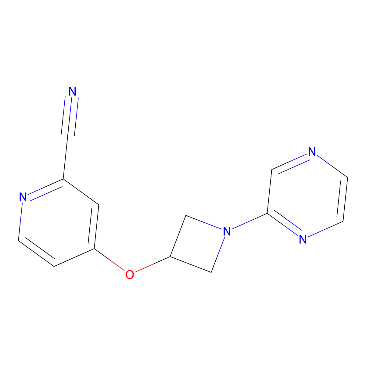 4-{[1-(Pyrazin-2-yl)azetidin-3-yl]oxy}pyridine-2-carbonitrile molecular structure, CAS 2877705-94-5