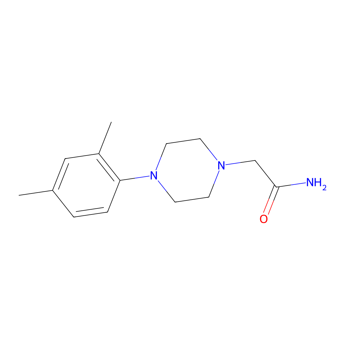 2-[4-(2,4-Dimethylphenyl)piperazin-1-yl]acetamide molecular structure, CAS 2877706-30-2