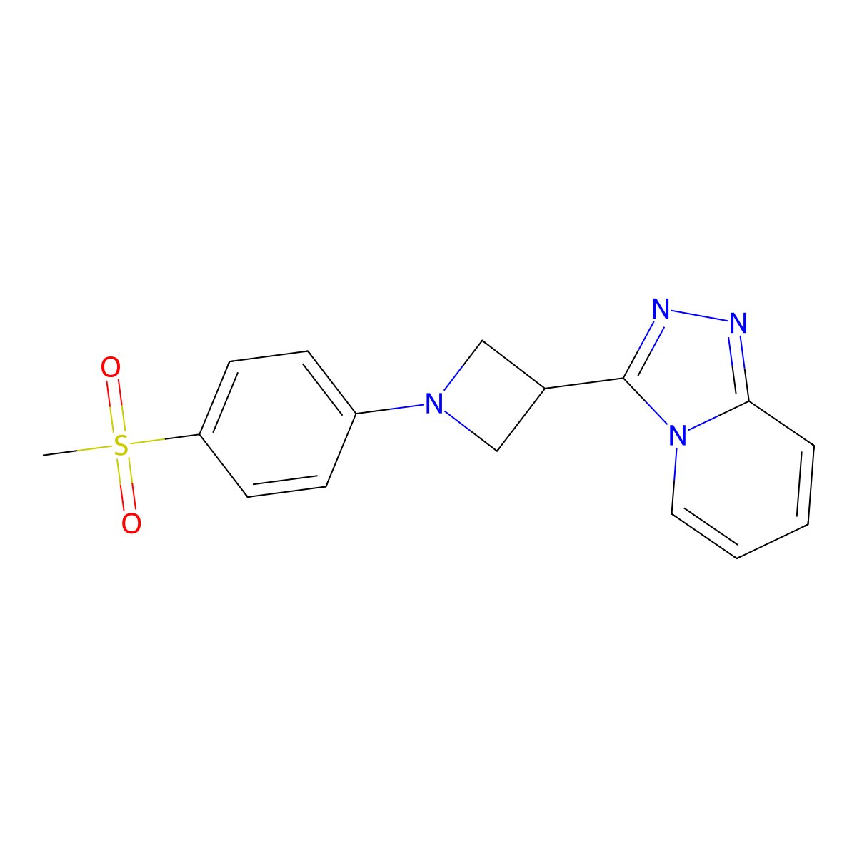 1-(4-Methanesulfonylphenyl)-3-{[1,2,4]triazolo[4,3-a]pyridin-3-yl}azetidine molecular structure, CAS 2877707-83-8