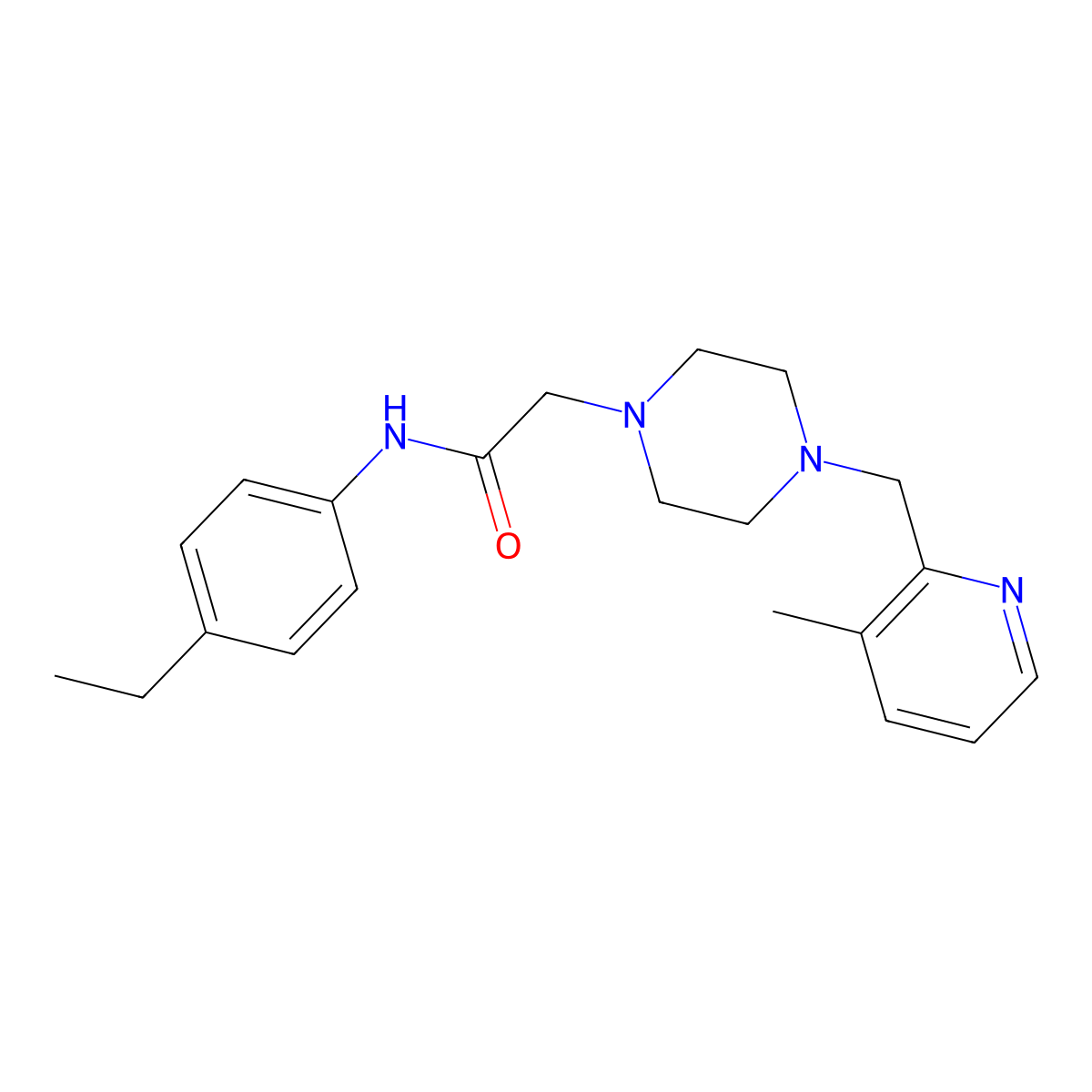 N-(4-ethylphenyl)-2-{4-[(3-methylpyridin-2-yl)methyl]piperazin-1-yl}acetamide molecular structure, CAS 2877708-24-0