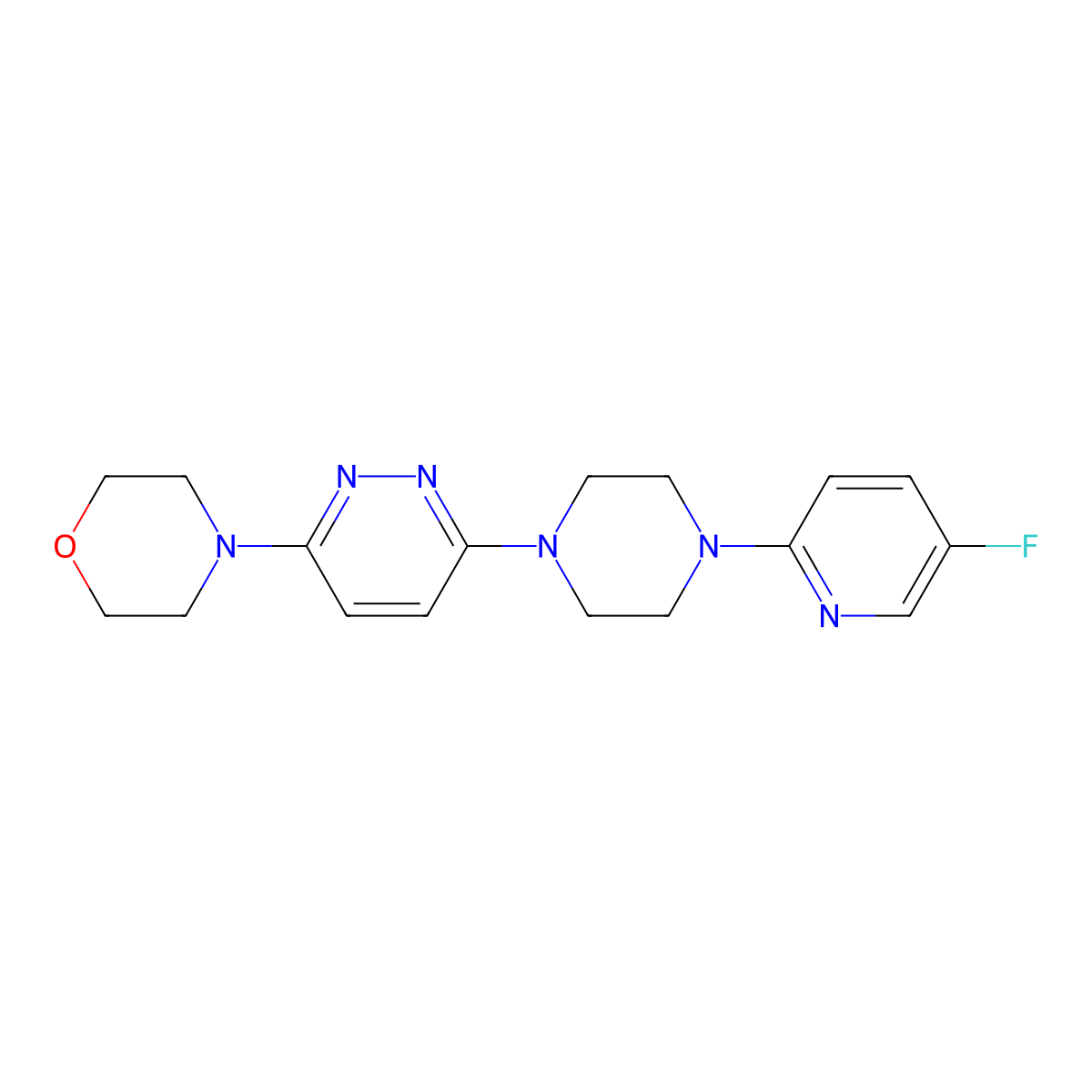 4-{6-[4-(5-Fluoropyridin-2-yl)piperazin-1-yl]pyridazin-3-yl}morpholine molecular structure, CAS 2877708-89-7