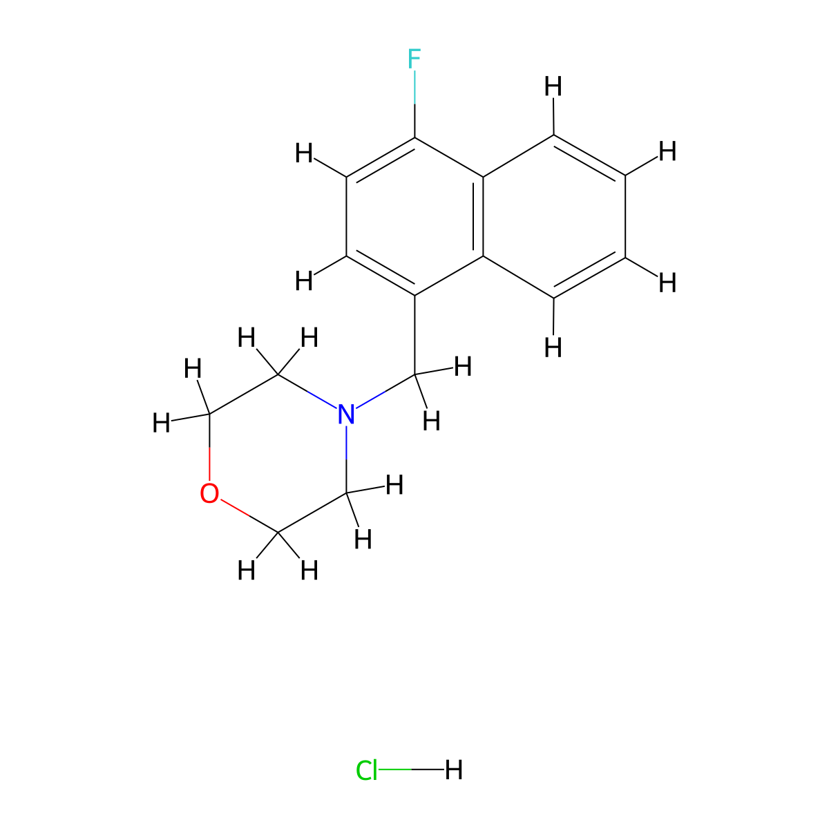 4-[(4-Fluoronaphthalen-1-yl)methyl]morpholine molecular structure, CAS 2877710-40-0