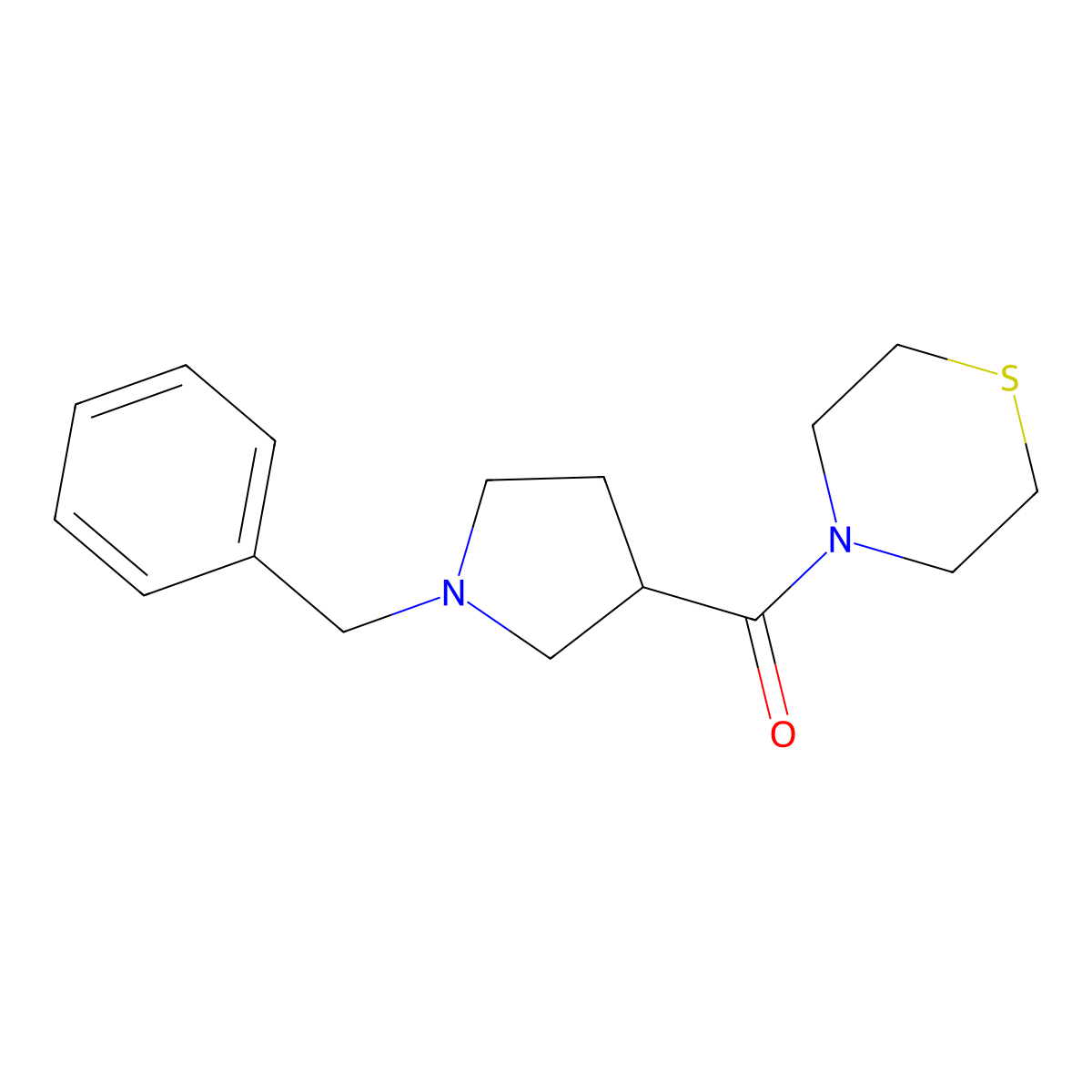 4-(1-Benzylpyrrolidine-3-carbonyl)thiomorpholine molecular structure, CAS 2877711-73-2