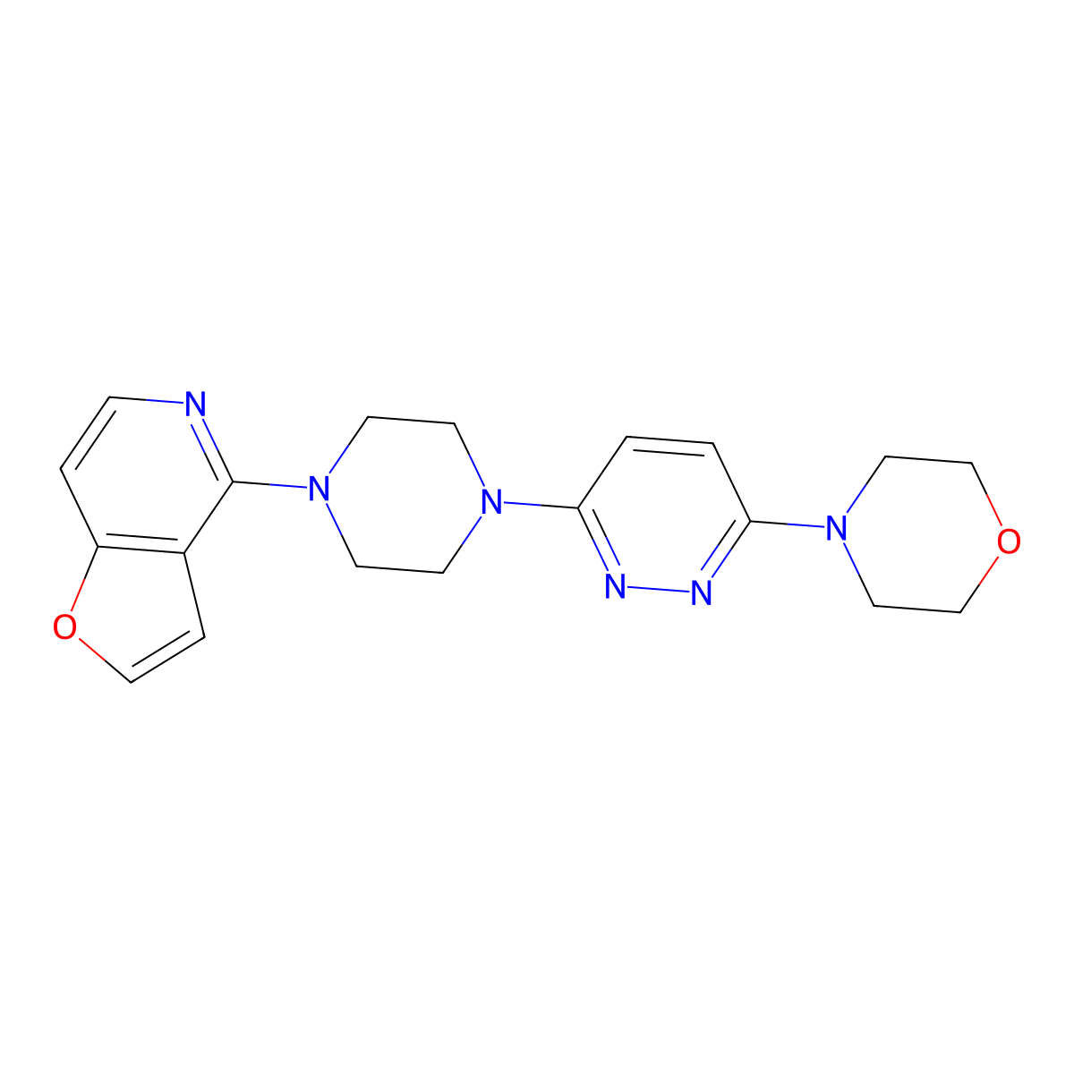 4-[6-(4-{Furo[3,2-c]pyridin-4-yl}piperazin-1-yl)pyridazin-3-yl]morpholine molecular structure, CAS 2877719-46-3