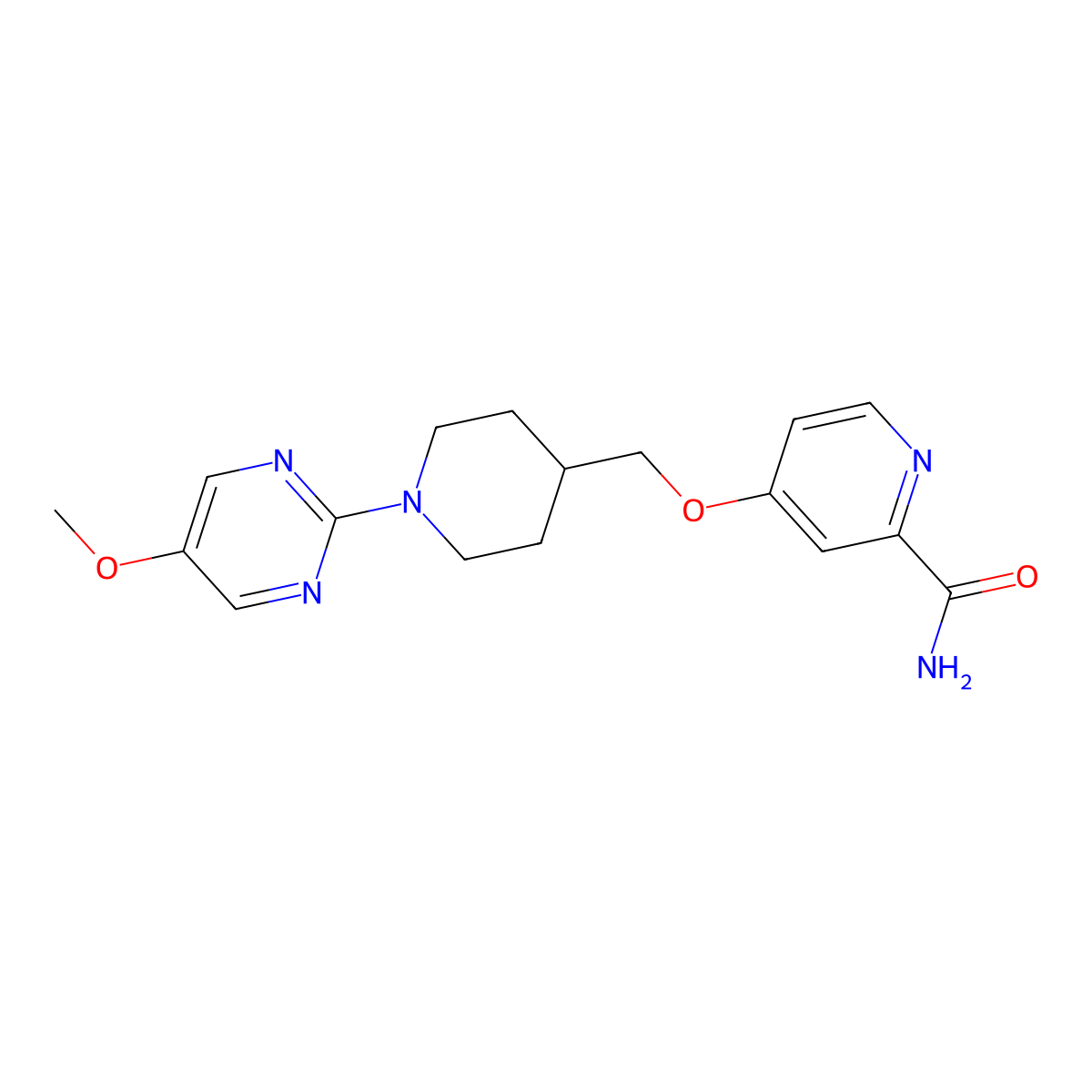 4-{[1-(5-Methoxypyrimidin-2-yl)piperidin-4-yl]methoxy}pyridine-2-carboxamide molecular structure, CAS 2877719-48-5
