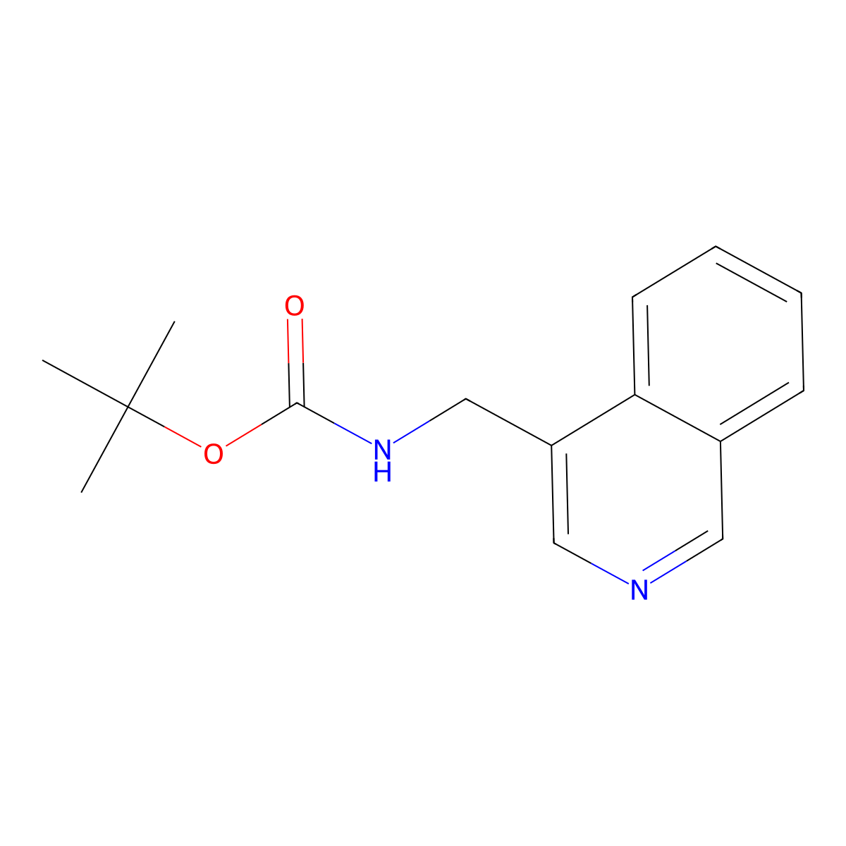 tert-butyl N-[(isoquinolin-4-yl)methyl]carbamate molecular structure, CAS 2877719-59-8
