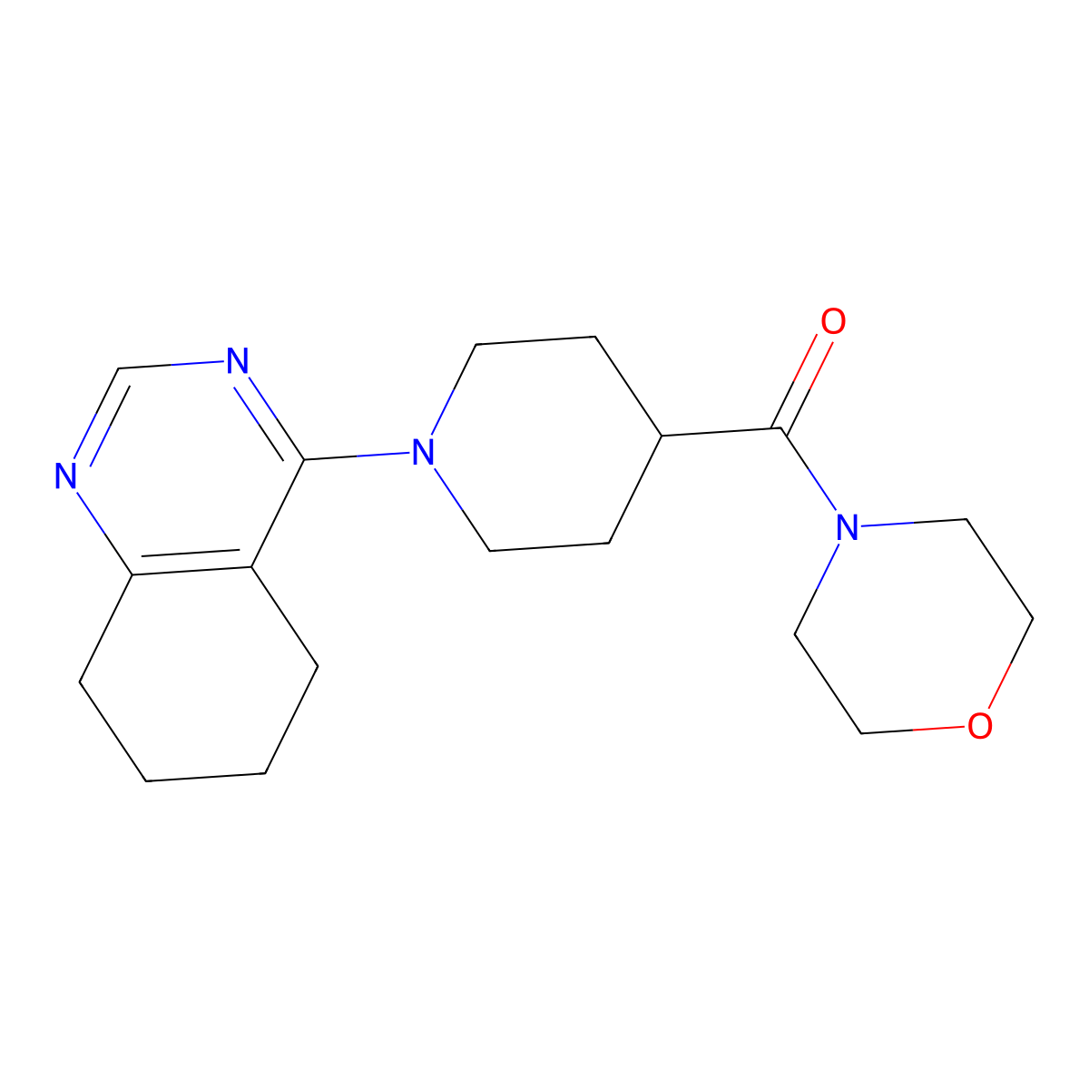 4-[4-(Morpholine-4-carbonyl)piperidin-1-yl]-5,6,7,8-tetrahydroquinazoline molecular structure, CAS 2877721-09-8