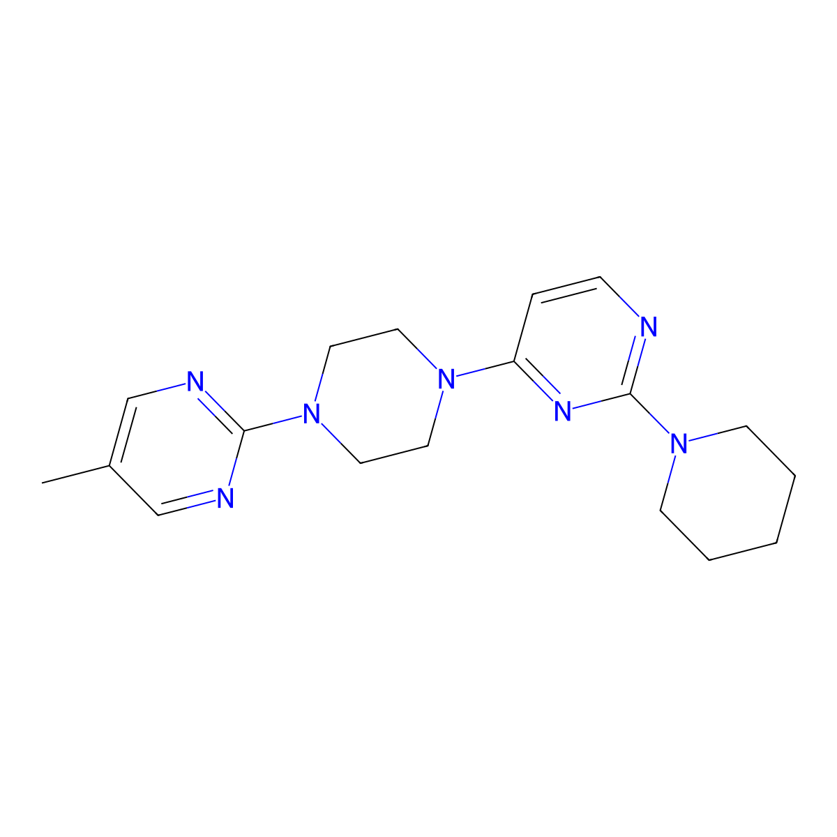 4-[4-(5-Methylpyrimidin-2-yl)piperazin-1-yl]-2-(piperidin-1-yl)pyrimidine molecular structure, CAS 2877721-14-5