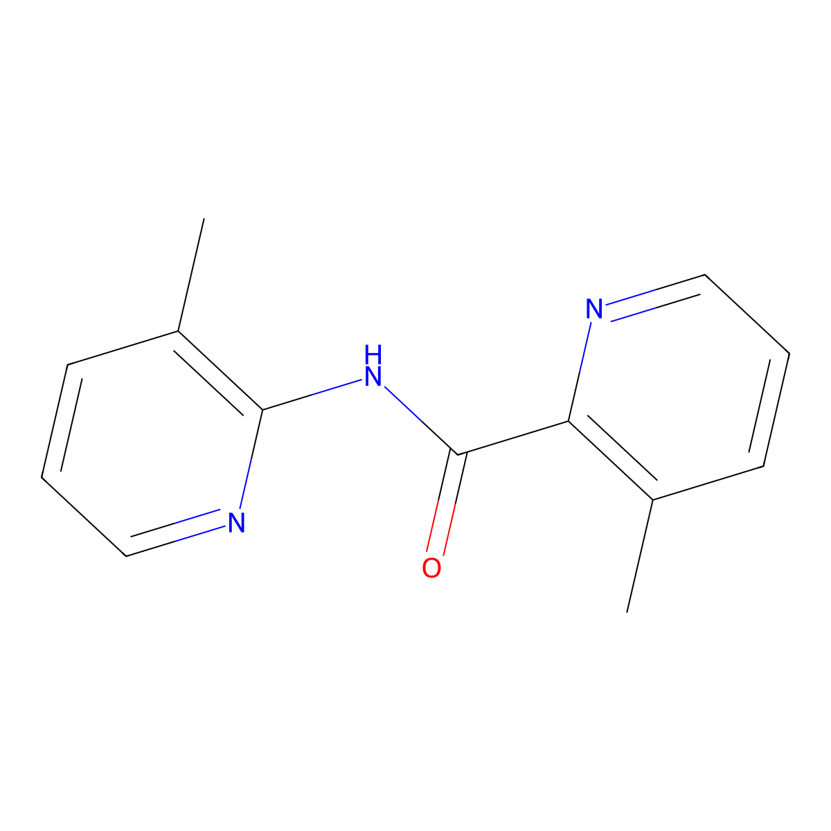 3-methyl-N-(3-methylpyridin-2-yl)pyridine-2-carboxamide molecular structure, CAS 2877721-66-7