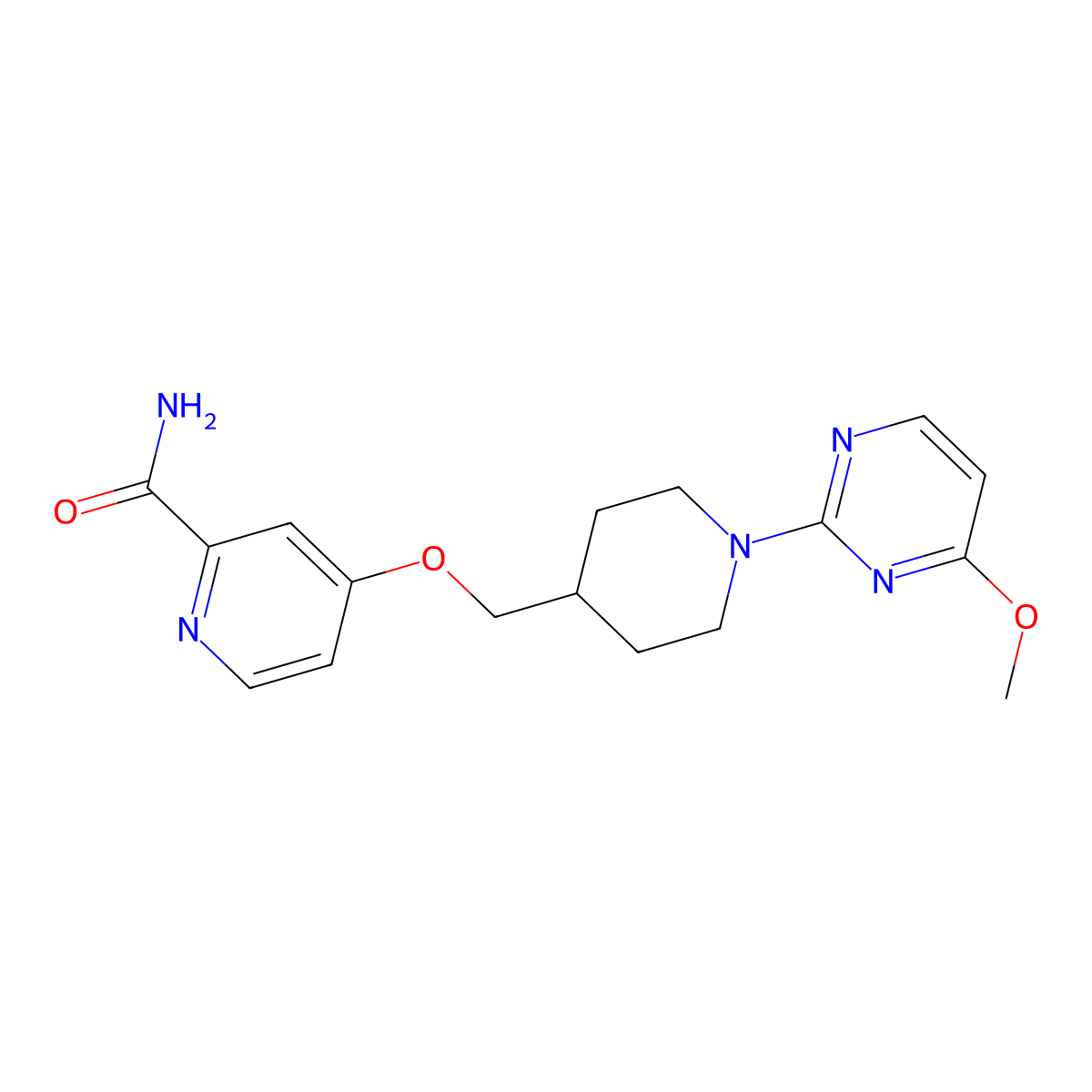 4-{[1-(4-Methoxypyrimidin-2-yl)piperidin-4-yl]methoxy}pyridine-2-carboxamide molecular structure, CAS 2877722-01-3