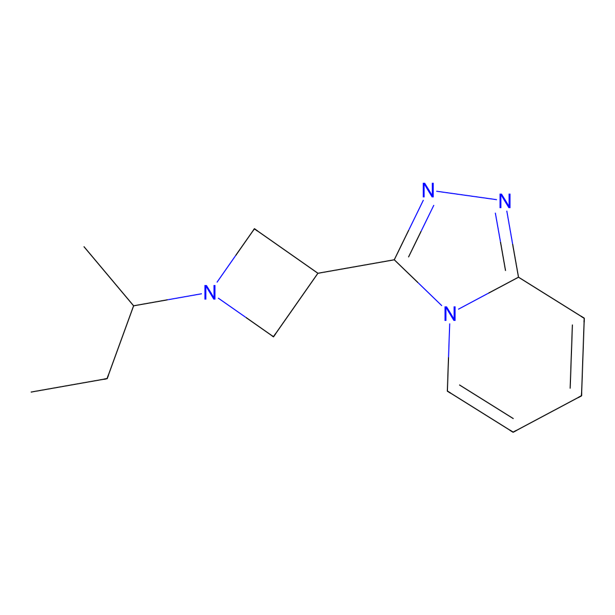 1-(Butan-2-yl)-3-{[1,2,4]triazolo[4,3-a]pyridin-3-yl}azetidine molecular structure, CAS 2877722-02-4