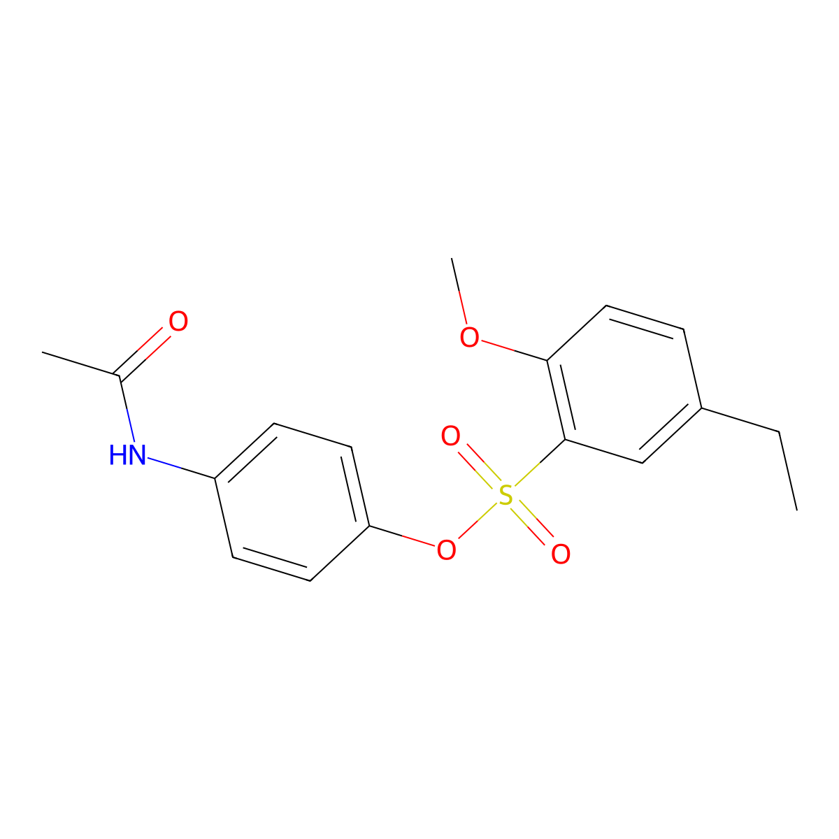 4-Acetamidophenyl 5-ethyl-2-methoxybenzene-1-sulfonate molecular structure, CAS 2877750-35-9