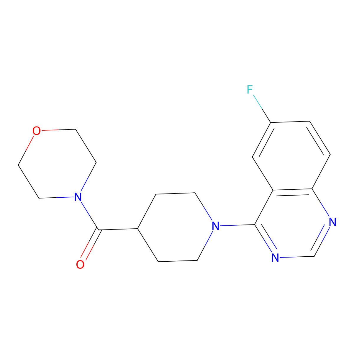 6-Fluoro-4-[4-(morpholine-4-carbonyl)piperidin-1-yl]quinazoline molecular structure, CAS 2877750-47-3