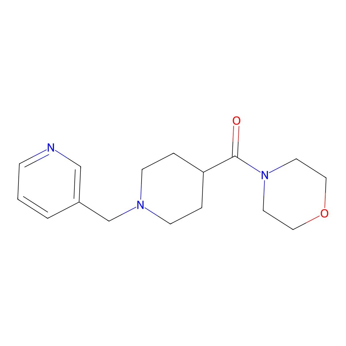 4-{1-[(Pyridin-3-yl)methyl]piperidine-4-carbonyl}morpholine molecular structure, CAS 2877750-85-9