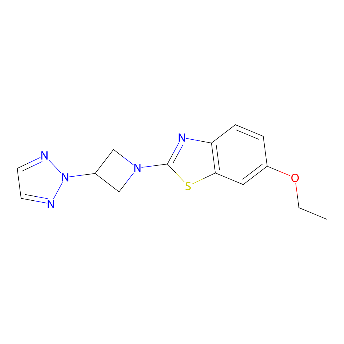 6-ethoxy-2-[3-(2H-1,2,3-triazol-2-yl)azetidin-1-yl]-1,3-benzothiazole molecular structure, CAS 2877751-38-5