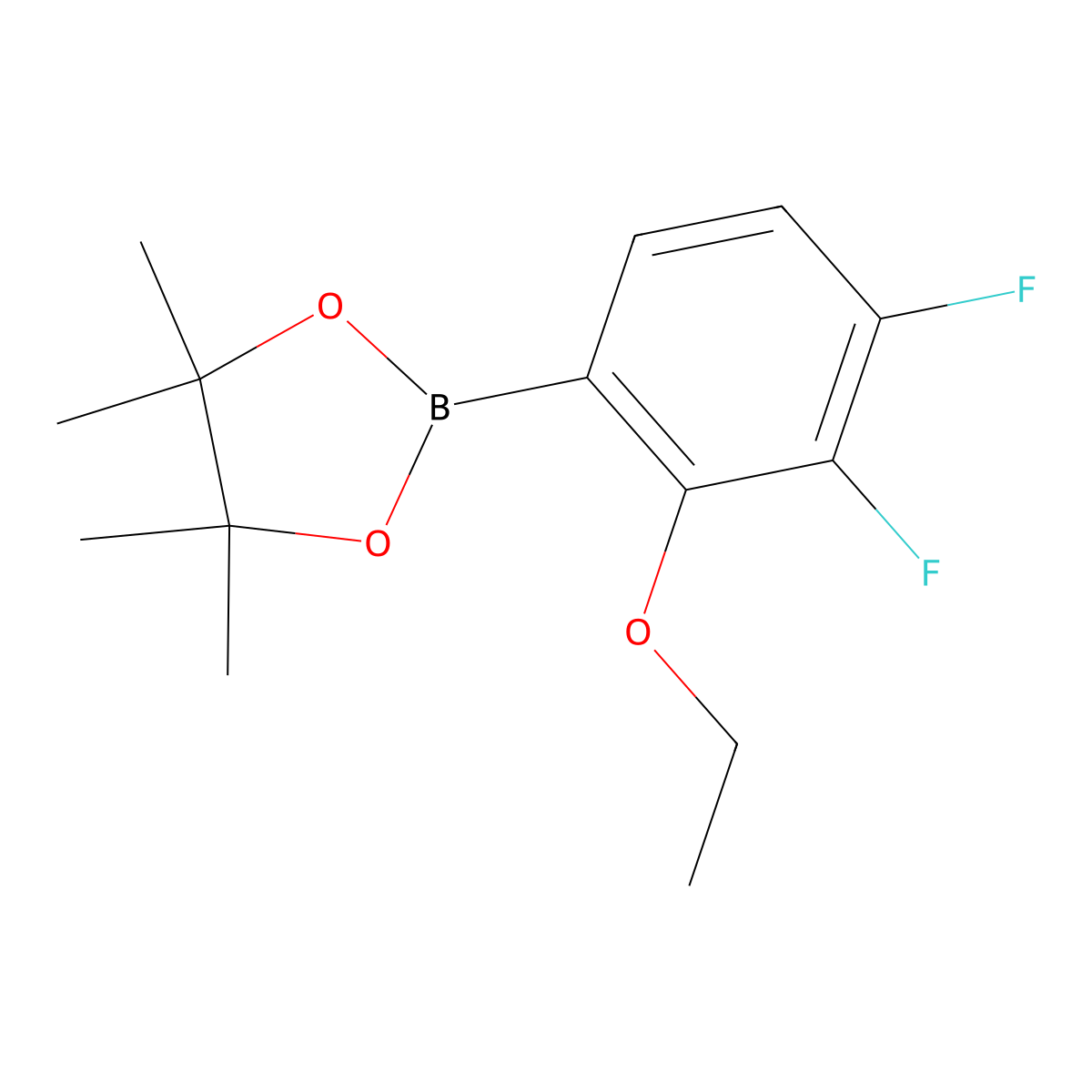 3,4-Difluoro-2-ethoxyphenylboronic acid pinacol ester molecular structure, CAS 2877757-14-5
