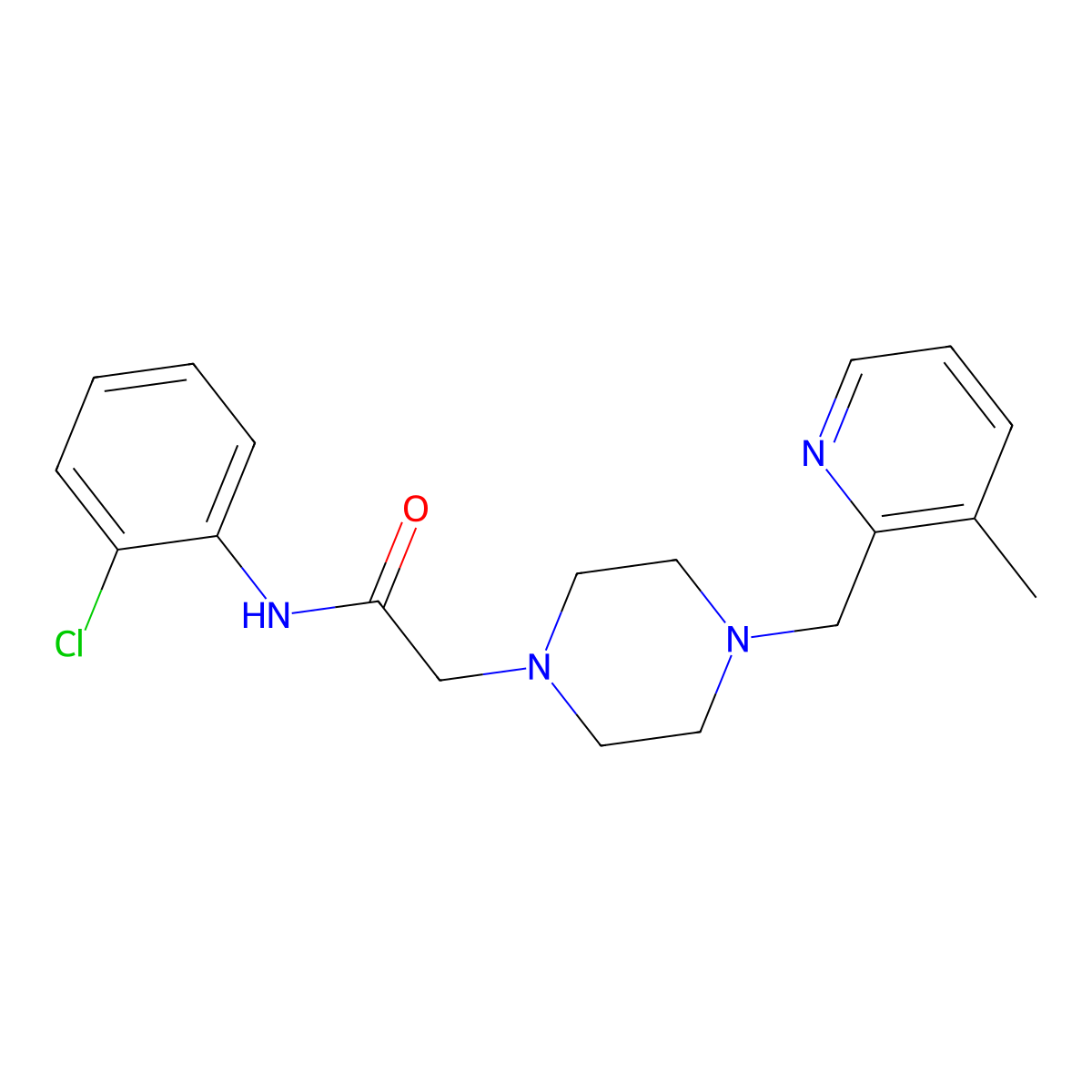 N-(2-chlorophenyl)-2-{4-[(3-methylpyridin-2-yl)methyl]piperazin-1-yl}acetamide molecular structure, CAS 2877761-13-0