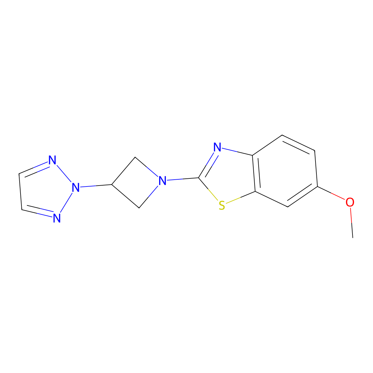 6-methoxy-2-[3-(2H-1,2,3-triazol-2-yl)azetidin-1-yl]-1,3-benzothiazole molecular structure, CAS 2877761-52-7