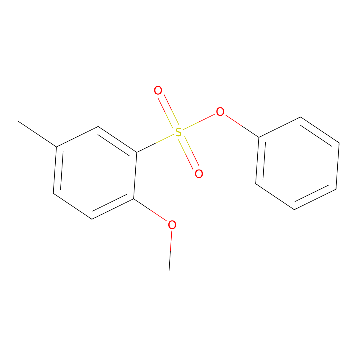 Phenyl 2-methoxy-5-methylbenzene-1-sulfonate molecular structure, CAS 2877762-19-9