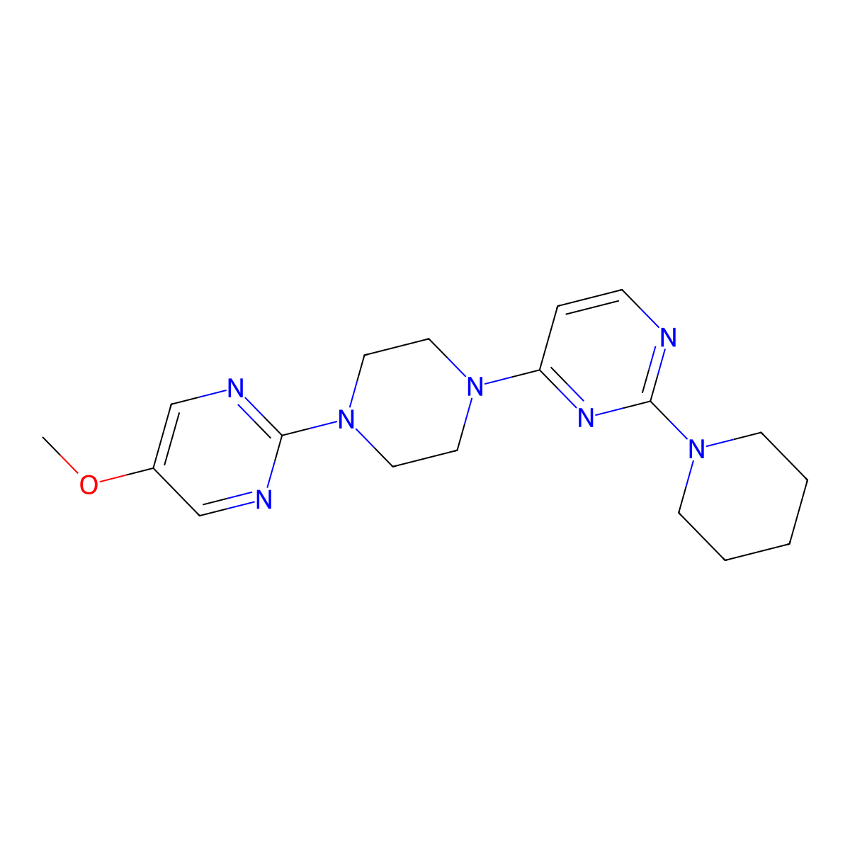4-[4-(5-Methoxypyrimidin-2-yl)piperazin-1-yl]-2-(piperidin-1-yl)pyrimidine molecular structure, CAS 2877762-91-7