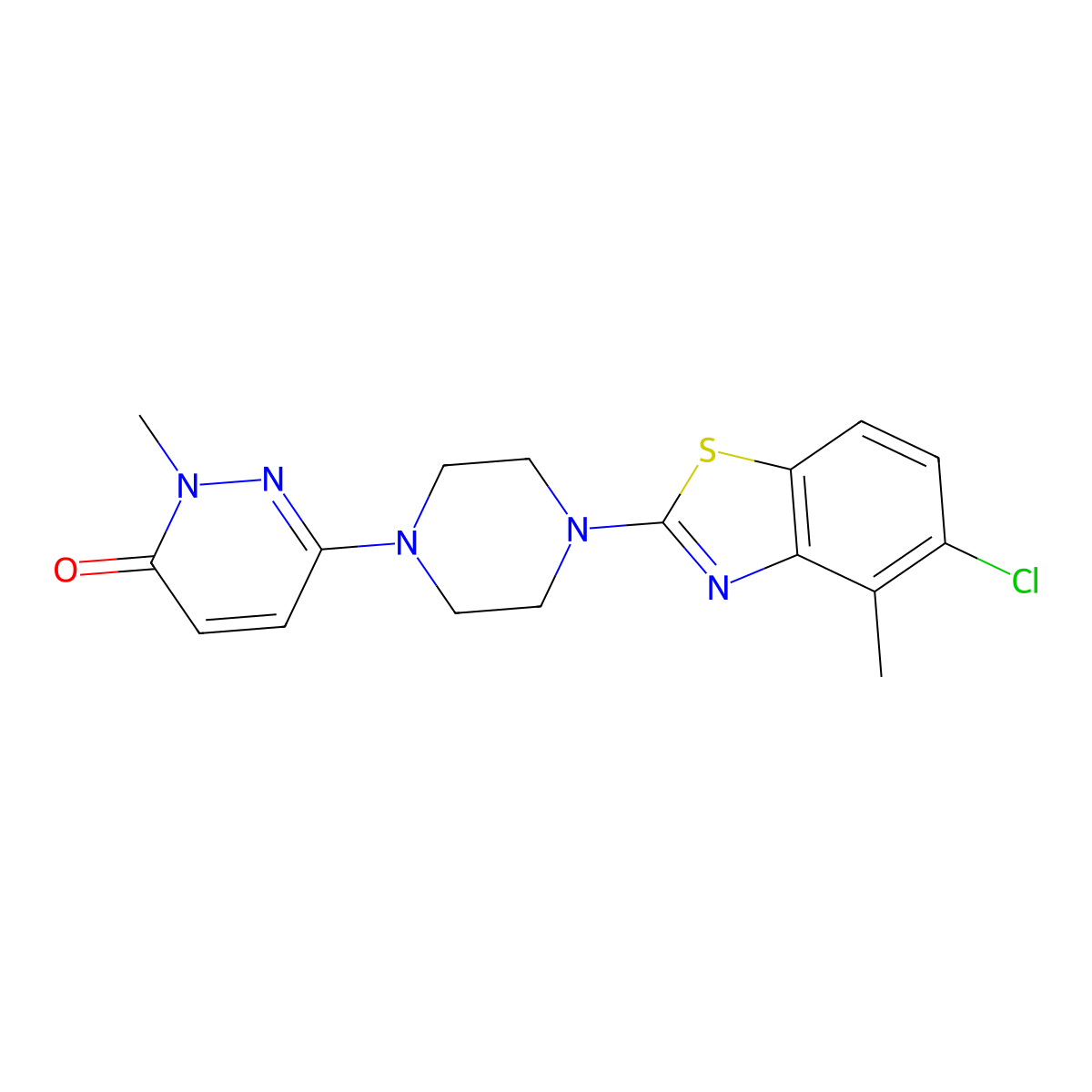 6-[4-(5-Chloro-4-methyl-1,3-benzothiazol-2-yl)piperazin-1-yl]-2-methyl-2,3-dihydropyridazin-3-one molecular structure, CAS 2877763-38-5