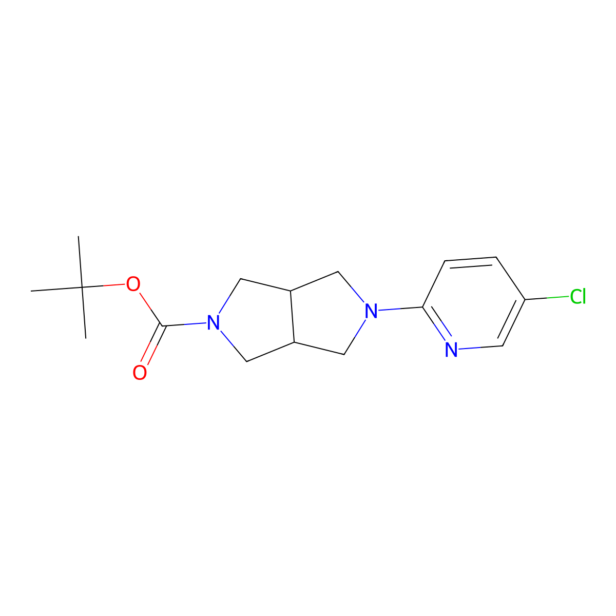 Tert-butyl 5-(5-chloropyridin-2-yl)-octahydropyrrolo[3,4-c]pyrrole-2-carboxylate molecular structure, CAS 2877763-89-6