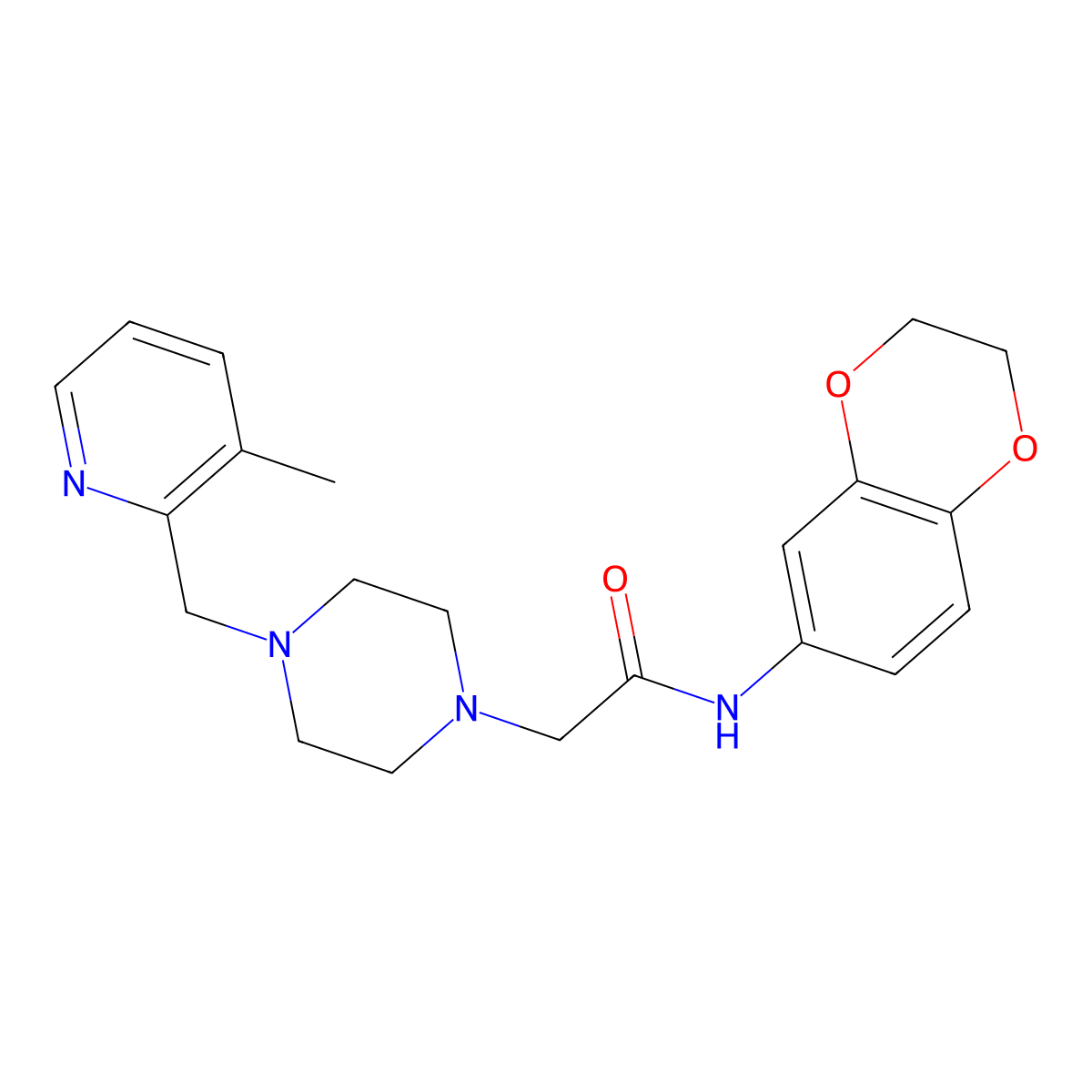 N-(2,3-dihydro-1,4-benzodioxin-6-yl)-2-{4-[(3-methylpyridin-2-yl)methyl]piperazin-1-yl}acetamide molecular structure, CAS 2877764-00-4