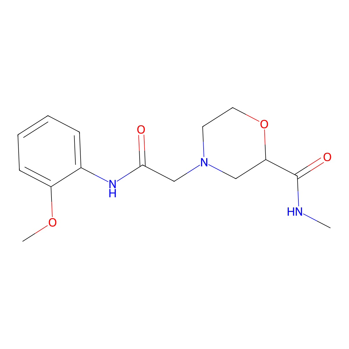 4-{[(2-methoxyphenyl)carbamoyl]methyl}-N-methylmorpholine-2-carboxamide molecular structure, CAS 2877764-70-8