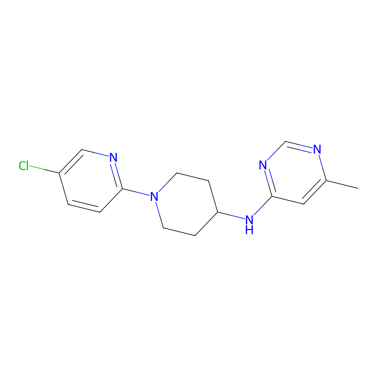 N-[1-(5-chloropyridin-2-yl)piperidin-4-yl]-6-methylpyrimidin-4-amine molecular structure, CAS 2877765-15-4