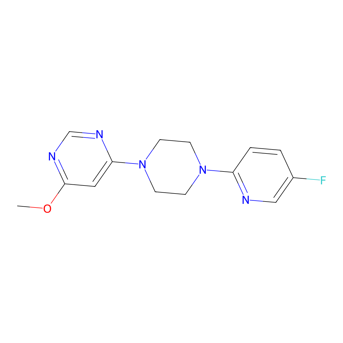 4-[4-(5-Fluoropyridin-2-yl)piperazin-1-yl]-6-methoxypyrimidine molecular structure, CAS 2877766-03-3