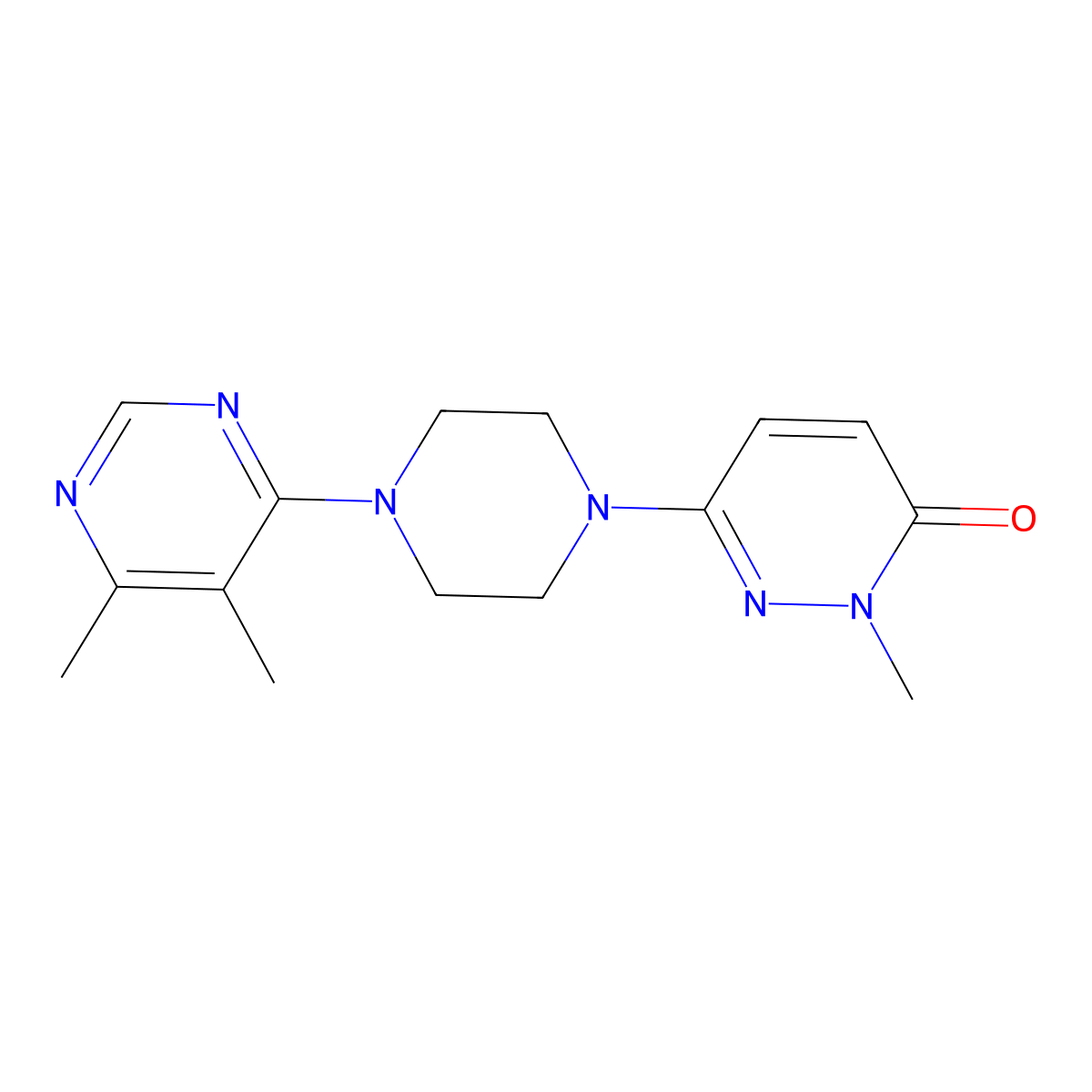 6-[4-(5,6-Dimethylpyrimidin-4-yl)piperazin-1-yl]-2-methyl-2,3-dihydropyridazin-3-one molecular structure, CAS 2877766-77-1