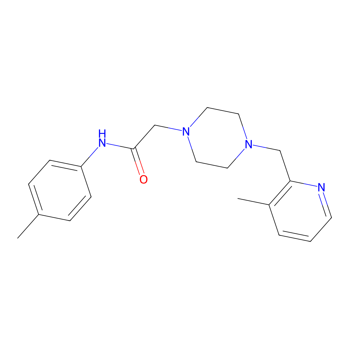 N-(4-methylphenyl)-2-{4-[(3-methylpyridin-2-yl)methyl]piperazin-1-yl}acetamide molecular structure, CAS 2877767-11-6