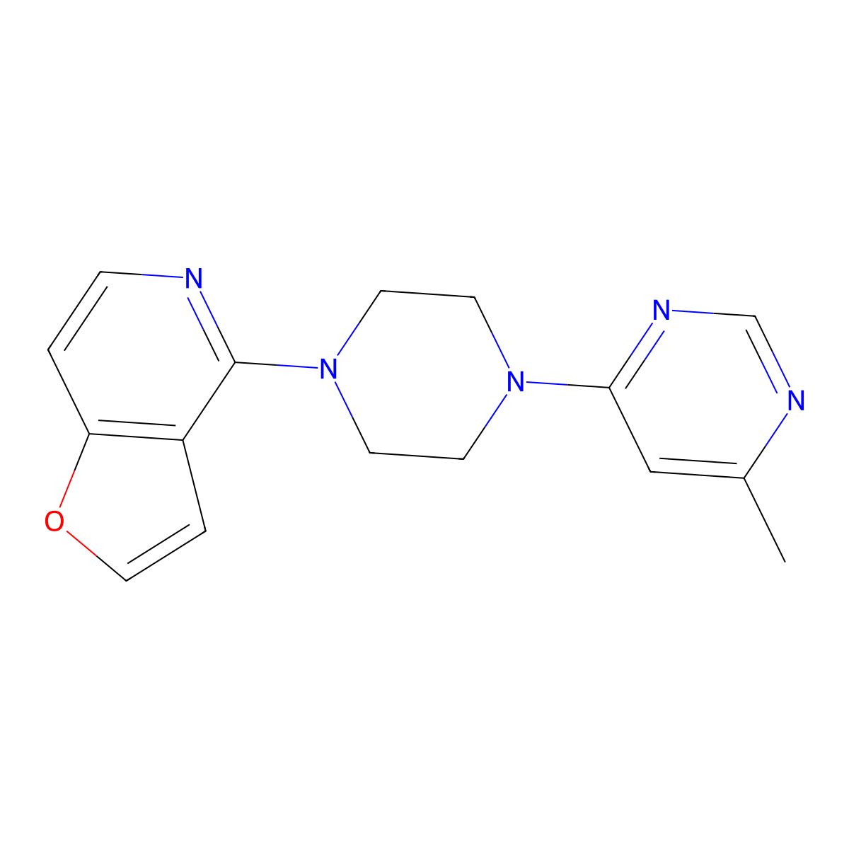4-(4-{Furo[3,2-c]pyridin-4-yl}piperazin-1-yl)-6-methylpyrimidine molecular structure, CAS 2877767-16-1