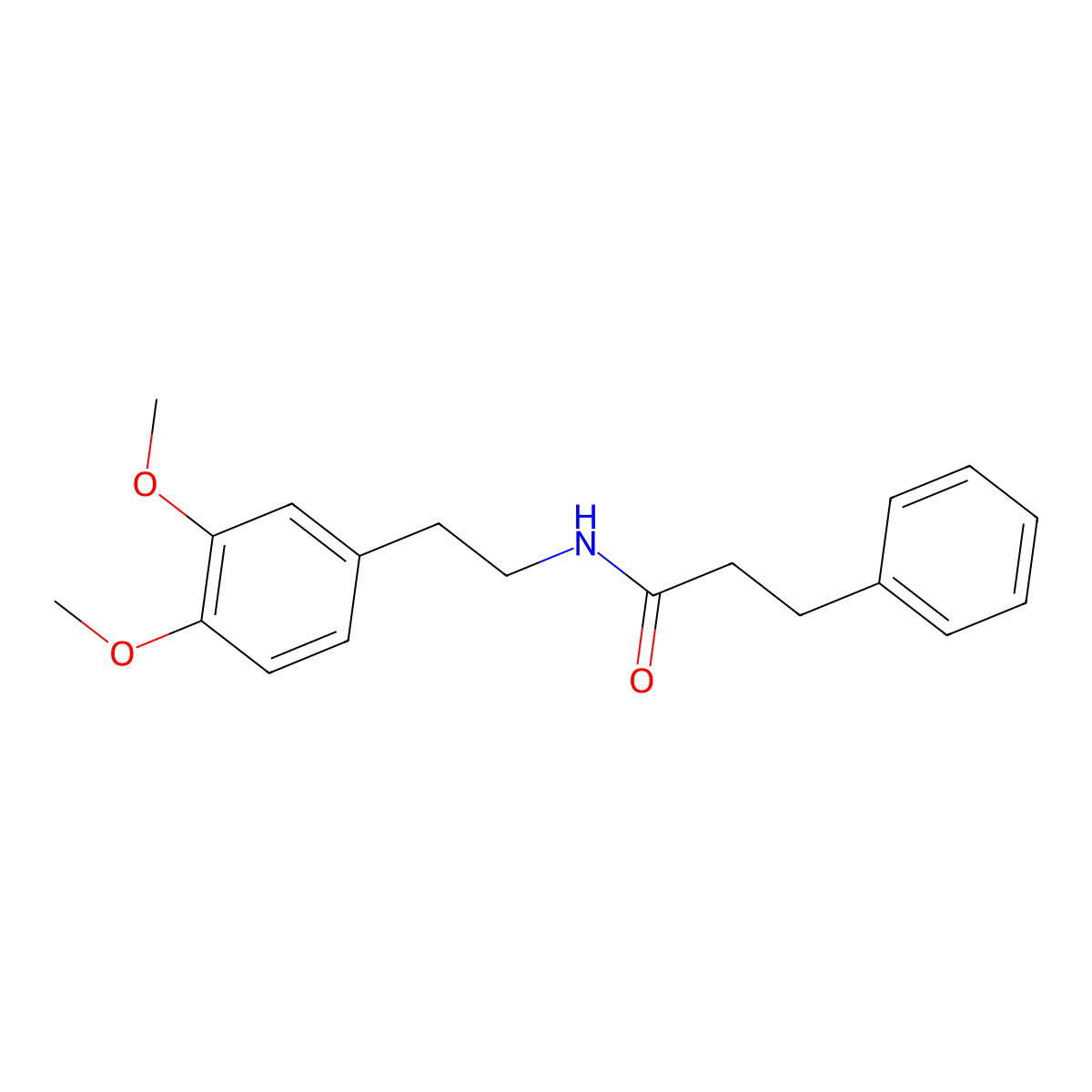 N-[2-(3,4-dimethoxyphenyl)ethyl]-3-phenylpropanamide molecular structure, CAS 2878-60-6