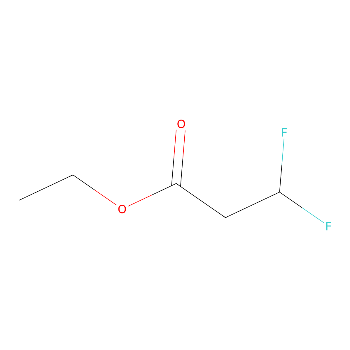 Ethyl 3,3-difluoropropanoate molecular structure, CAS 28781-80-8