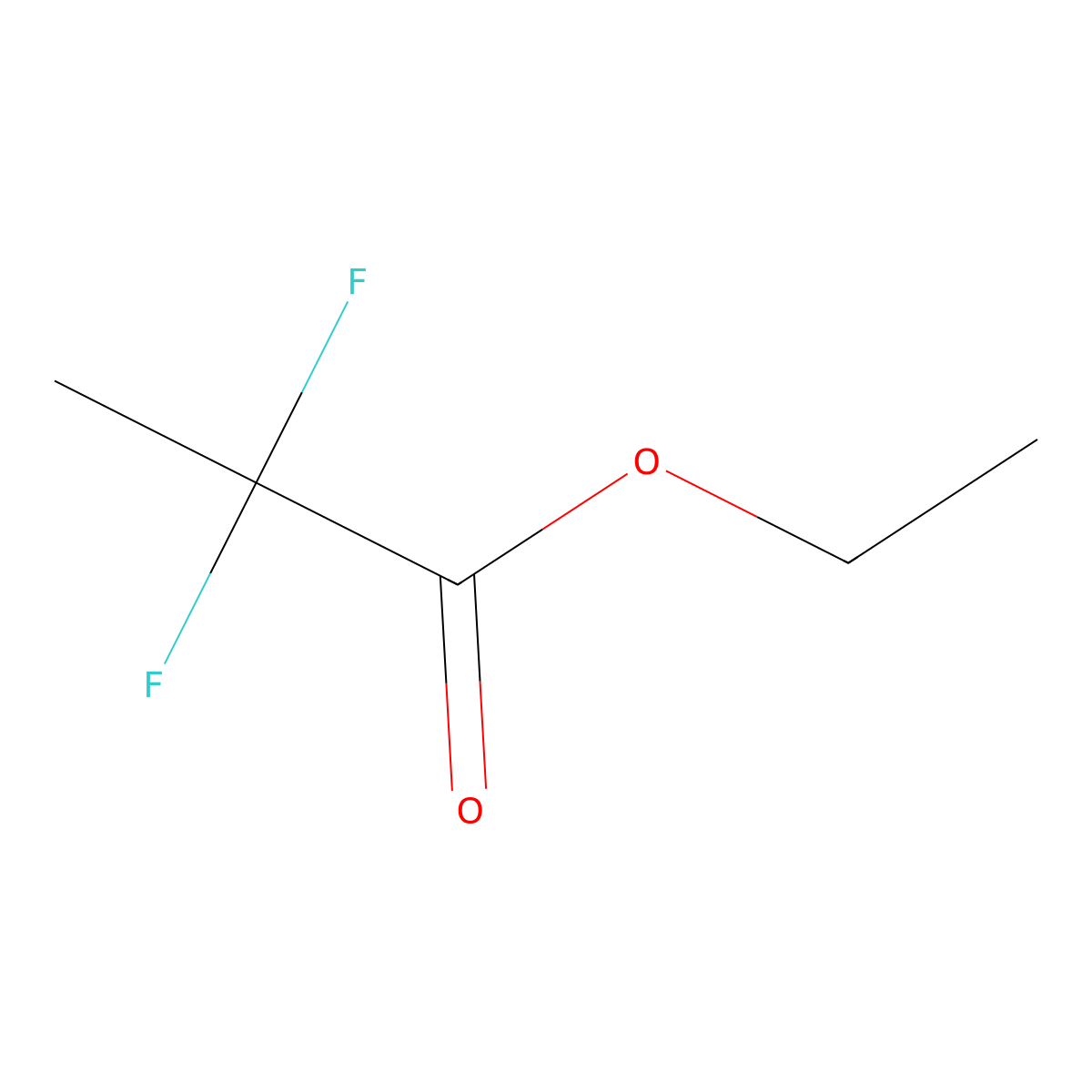 Ethyl 2,2-difluoropropanoate molecular structure, CAS 28781-85-3