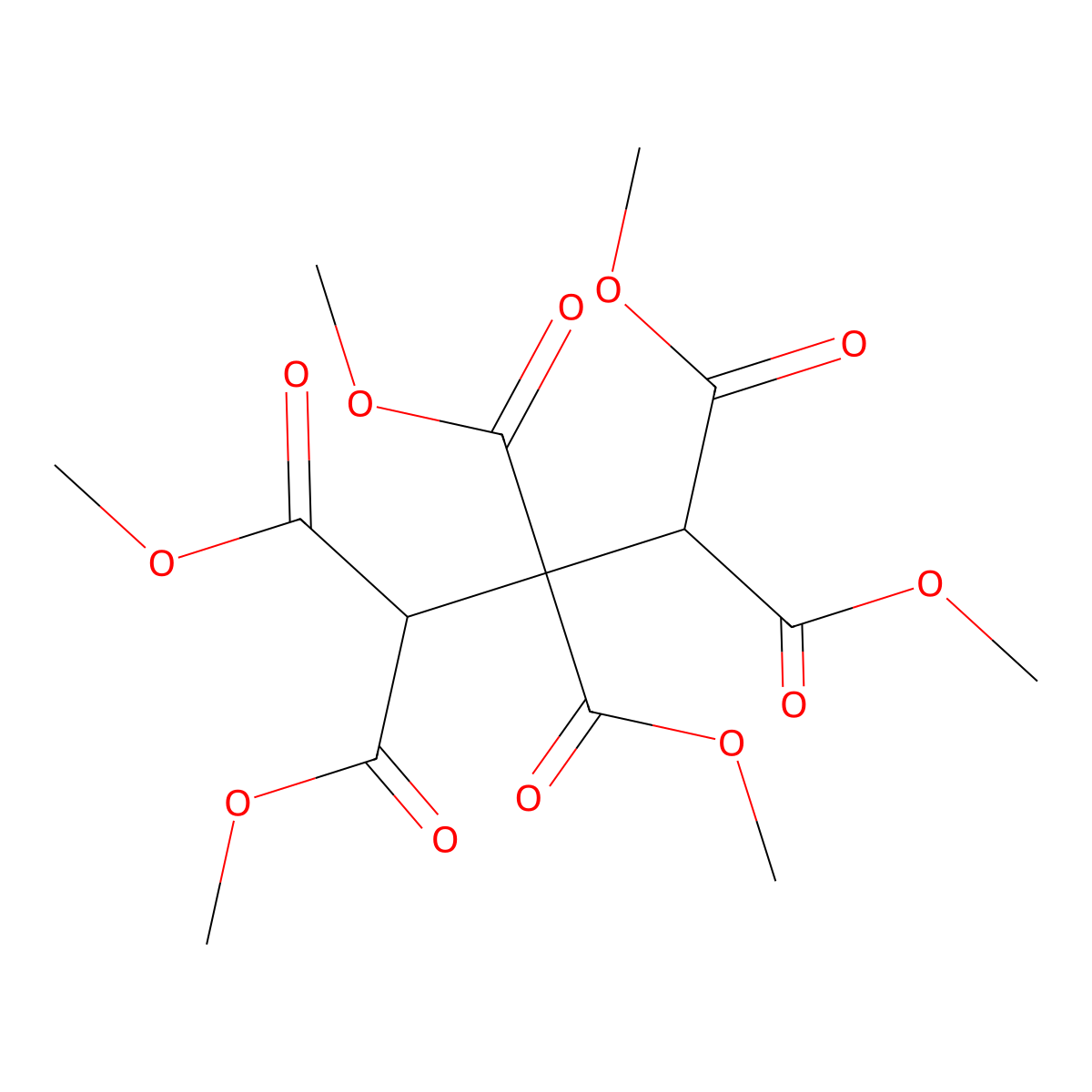 1,1,2,2,3,3-Propanehexacarboxylic acid, hexamethyl ester molecular structure, CAS 28781-91-1