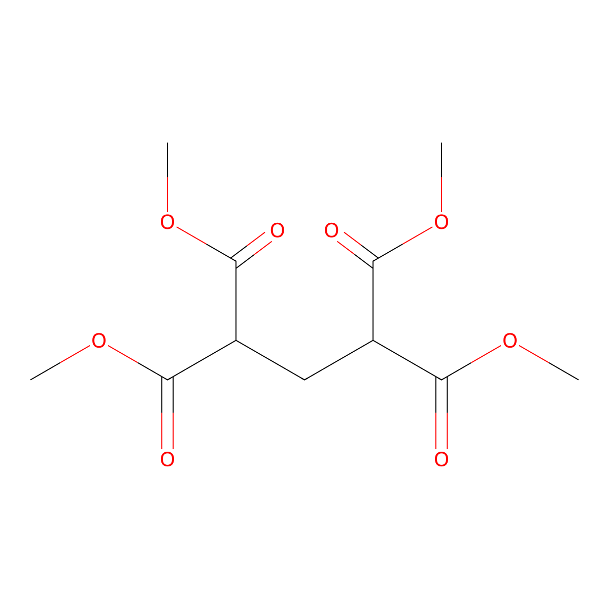 1,1,3,3-Propanetetracarboxylic acid, tetramethyl ester molecular structure, CAS 28781-92-2