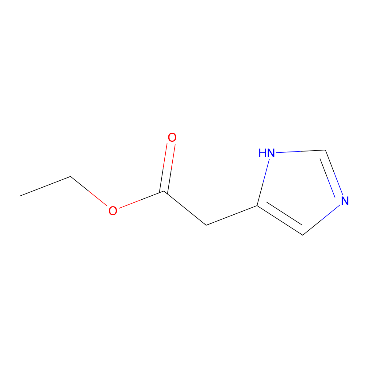 ethyl 2-(1H-imidazol-4-yl)acetate molecular structure, CAS 28782-45-8