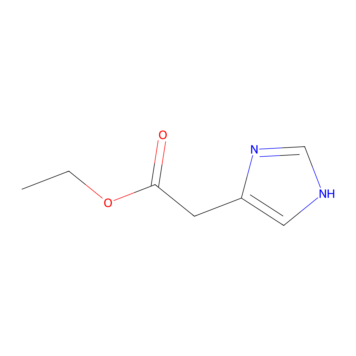 ethyl 2-(1H-imidazol-4-yl)acetate molecular structure, CAS 28782-45-8