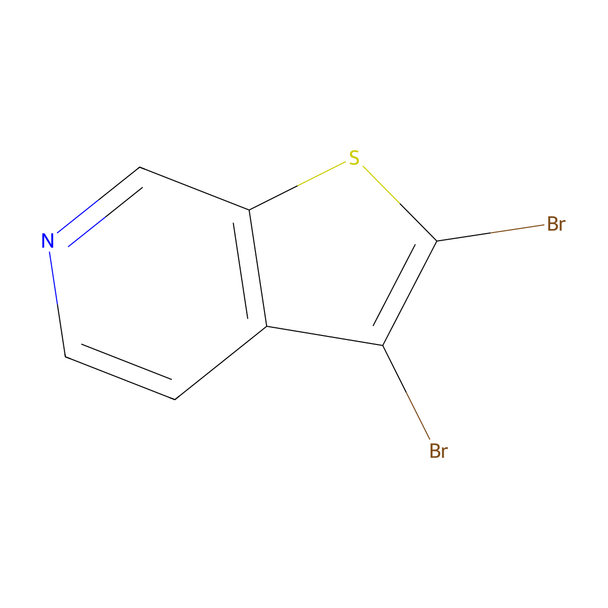 2,3-Dibromothieno[2,3-c]pyridine molecular structure, CAS 28783-19-9