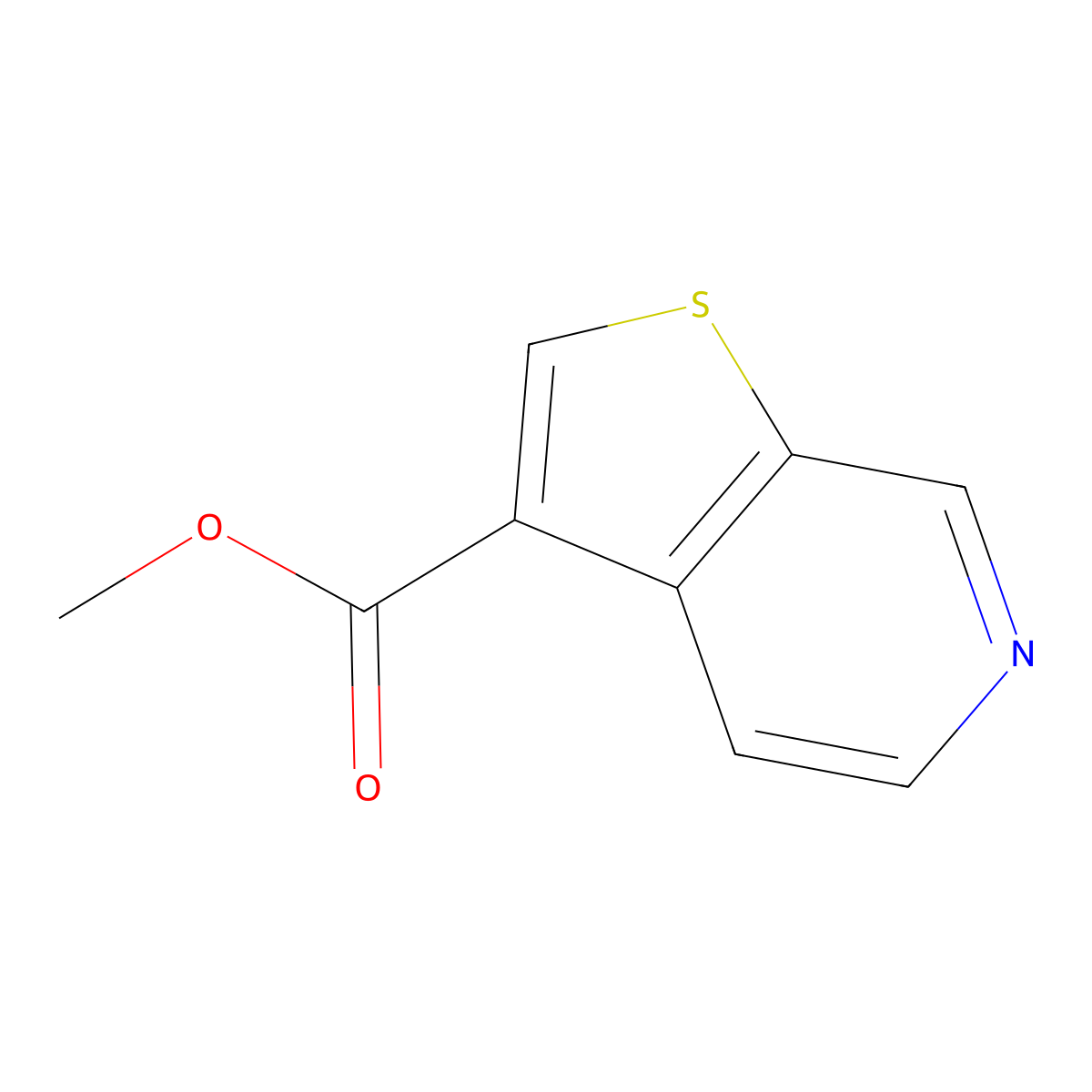 Methyl thieno[2,3-c]pyridine-3-carboxylate molecular structure, CAS 28783-21-3