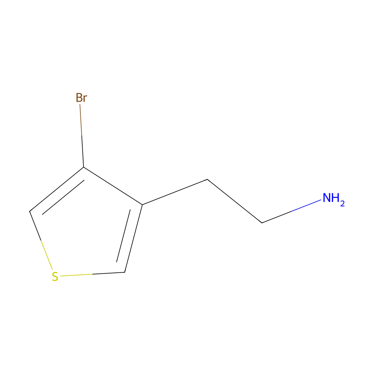 4-Bromothiophene-3-ethylamine molecular structure, CAS 28783-36-0