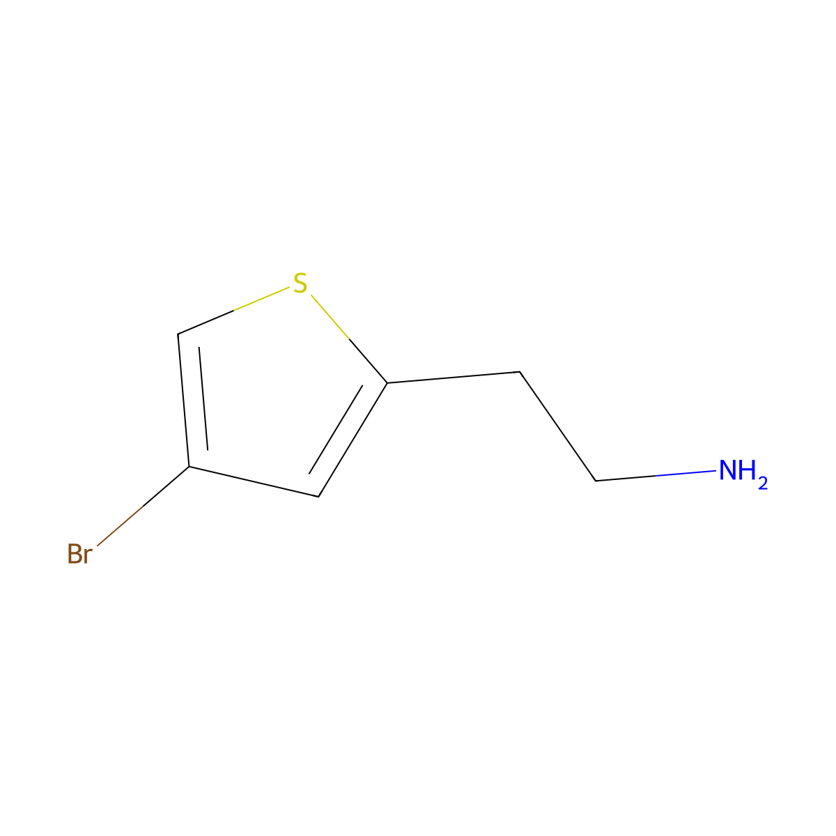 2-(4-Bromothiophen-2-yl)ethan-1-amine molecular structure, CAS 28783-37-1