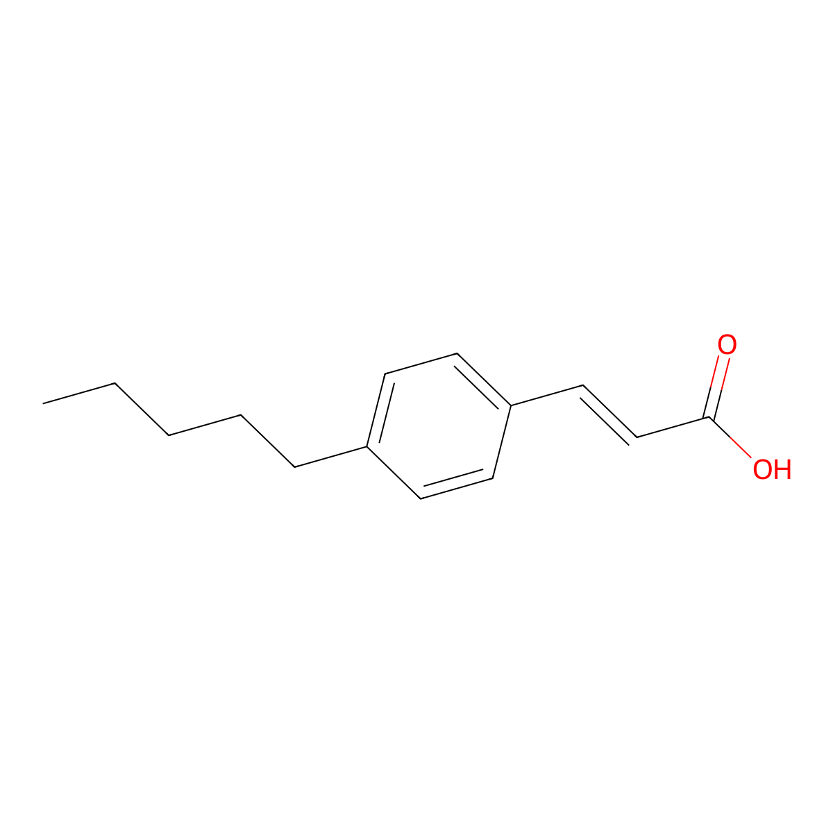3-(4-pentylphenyl)prop-2-enoic Acid molecular structure, CAS 28784-91-0